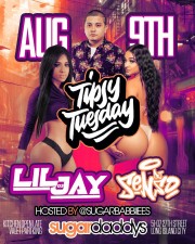 TIPSY TUESDAY at Sugars with music by DJ LUFRESH